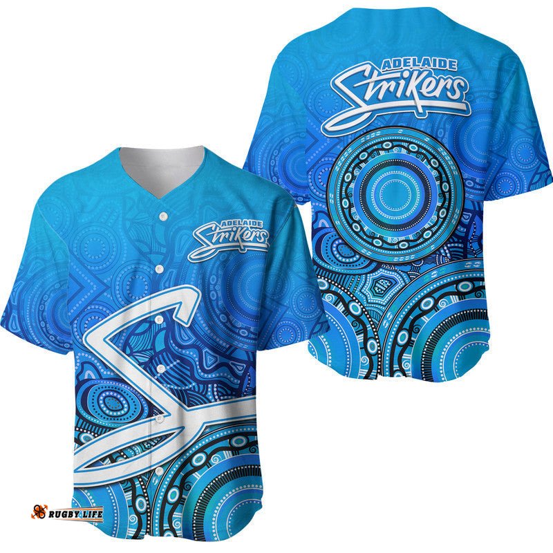 Adelaide Strikers Indigenous Aboriginal Arts Baseball Jersey Shirt