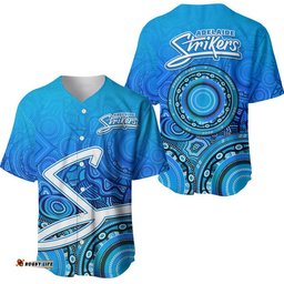 Adelaide Strikers Indigenous Aboriginal Arts Baseball Jersey Shirt