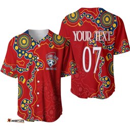 Adelaide United Soccer Indigenous Baseball Jersey Shirt The Reds