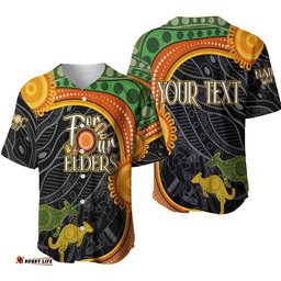 Personalised Australia Indigenous NAIDOC Week With Kangaroos Baseball Jersey Shirt