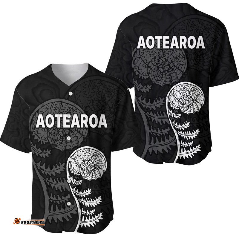 Aotearoa Silver Fern Baseball Jersey Shirt