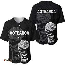 Aotearoa Silver Fern Baseball Jersey Shirt
