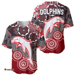 Redcliffe Dolphins Rugby Baseball Jersey Shirt 02
