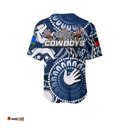 Cowboys NAIDOC Aboriginal Patterns Baseball Jersey Shirt