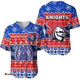 Knights Aboriginal Rugby Novocastrians Christmas Vibe Baseball Jersey Shirt