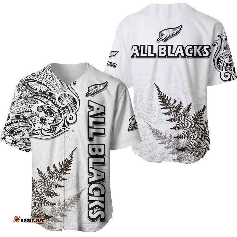 New Zealand Silver Fern Rugby Baseball Jersey Shirt Maori Ethics Style 06
