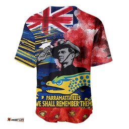 ANZAC Eels Rugby Baseball Jersey Shirt We Shall Remember 06