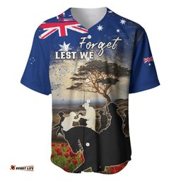 Australia ANZAC Day Baseball Jersey Shirt The Lonesome Pine