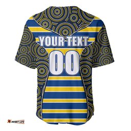 NRL Eels Baseball Jersey Shirt Mix Dot Aboriginal