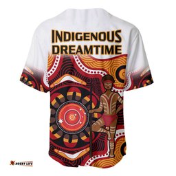 Australia Indigenous Rugby Baseball Jersey Shirt All Stars Aborigine Dreamtime White Version