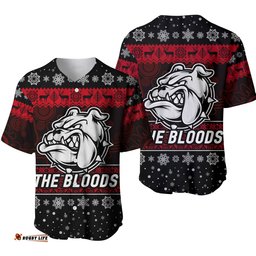 West Football Club Alice Springs Baseball Jersey Shirt Christmas The Bloods Simple Style Black