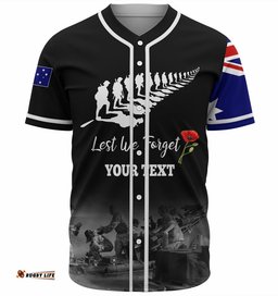 Australia Anzac Day Custom Baseball Jersey Shirt Stand For The Flag Kneel For The Fallen Shirt 06