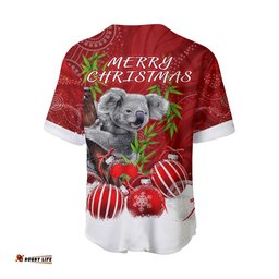 Australia Koala Aboriginal Baseball Jersey Shirt Merry Christmas
