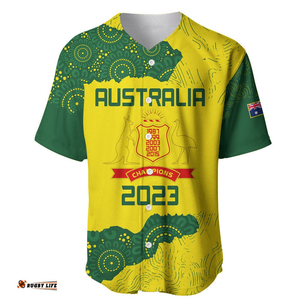 Australia Cricket Baseball Jersey Shirt History Commemorative World Cup Winners