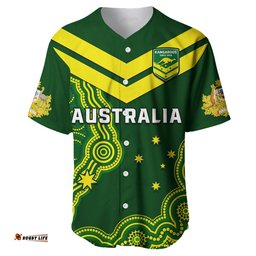 Custom Text And Number Australia Rugby Baseball Jersey Shirt The Kangaroos Champions Pacific Indigenous