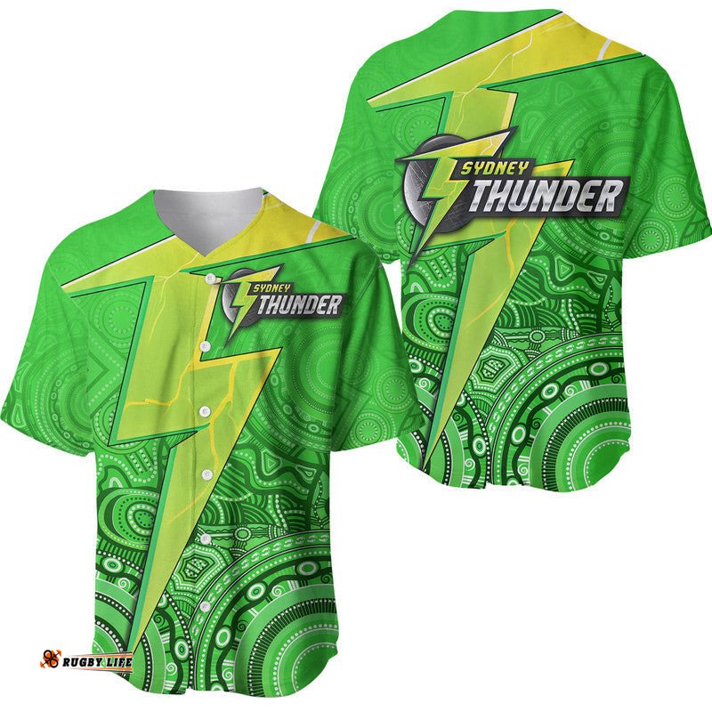 Sydney Thunder Indigenous Aboriginal Arts Baseball Jersey Shirt