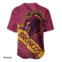 Brisbane Broncos Baseball Jersey Shirt NRL Angry Broncos