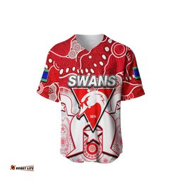 Custom Personalised Swans Australian Football ATorres Strait Islanders Mix Aboriginal Baseball Jersey Shirt