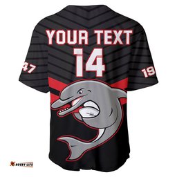 Custom Text And Number Dolphins Rugby Baseball Jersey Shirt Sporty Style Ver.03