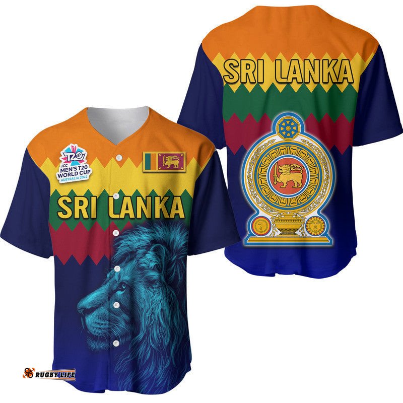 Sri Lanka The Lions Cricket Men's T20 World Cup Baseball Jersey Shirt