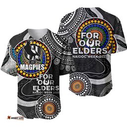 Magpies Rugby Baseball Jersey Shirt NAIDOC Aboriginal