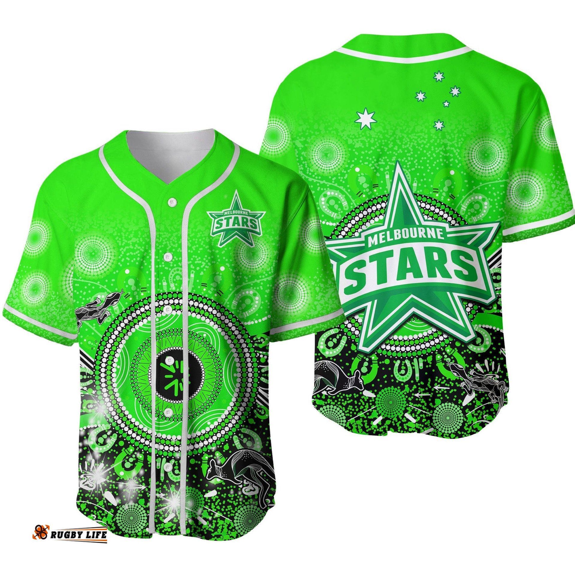 Melbourne Stars Baseball Jersey Shirt Cricket Aboriginal Ver.02