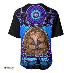 Personalised Australia Virgo Echidna Zodiac Baseball Jersey Shirt Auz Astrology Aboriginal Blue