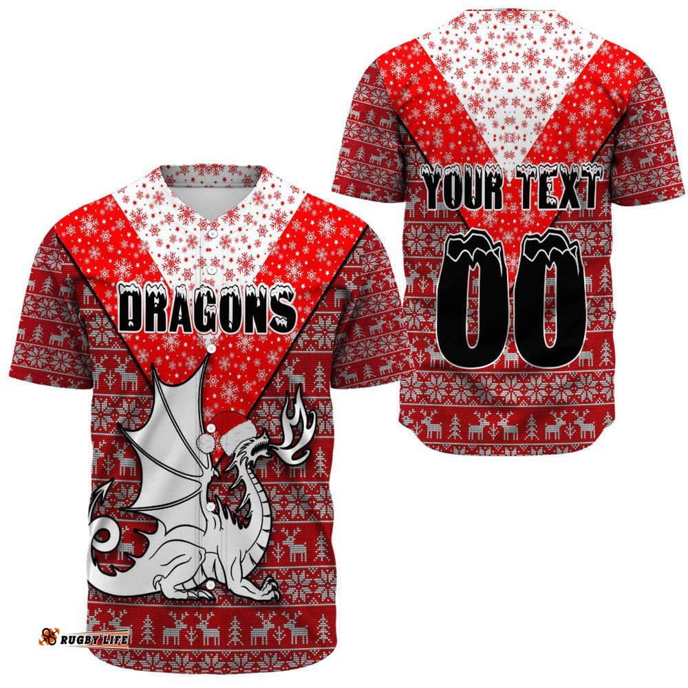 Custom Clothing St. George Illawarra Dragons Aboriginal Tattoo Baseball Jersey Shirts