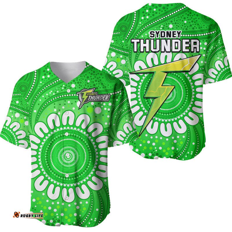 Sydney Thunder Cricket Baseball Jersey Shirt Aboriginal