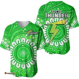 Sydney Thunder Cricket Baseball Jersey Shirt Aboriginal