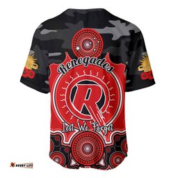 Melbourne Renegades ANZAC 2024 Baseball Jersey Shirt Lest We Forget Poppy Mix Camouflage