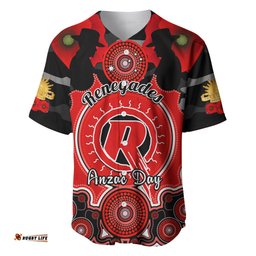 Melbourne Renegades ANZAC 2024 Baseball Jersey Shirt Lest We Forget Poppy Mix Camouflage