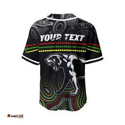 Custom Personalised Panthers Indigenous Baseball Jersey Shirt Premiers Penrith Champion