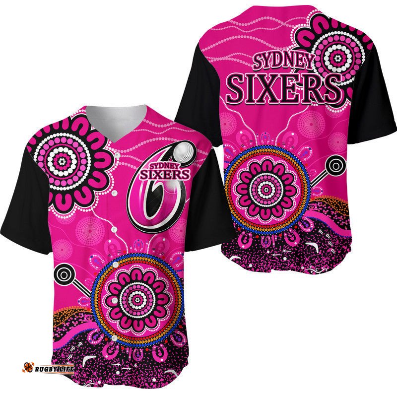 Sydney Sixers Baseball Jersey Shirt Cricket Indigenous Aboriginal