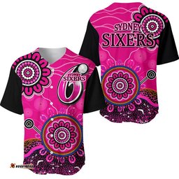 Sydney Sixers Baseball Jersey Shirt Cricket Indigenous Aboriginal