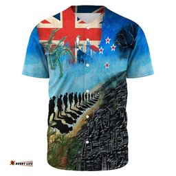 New Zealand Anzac Day Lest We Forget Baseball Jersey Shirt