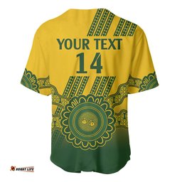 Custom Australia Matildas Baseball Jersey Shirt Aussie Aboriginal Gold Version