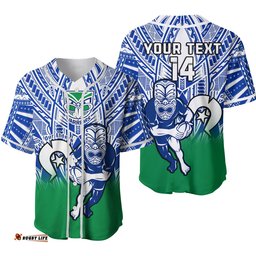 Custom Text And Number Warriors Rugby NAIDOC Baseball Jersey Shirt New Zealand Tiki For Our Elders Ver.02