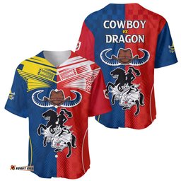 NRL Cowboys Combine Dragon Rugby Baseball Jersey Shirt Sporty Style