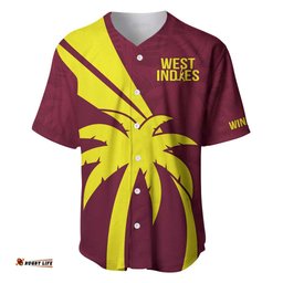 Custom West Indies Cricket Baseball Jersey Shirt Go Windies Sporty Version