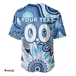 Personalised Kangaroos NAIDOC Week 2024 Baseball Jersey Shirt Aussie Aboriginal Art