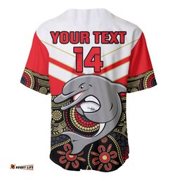 Custom Text And Number Dolphins Rugby Baseball Jersey Shirt Indigenous Dynamic Version 03