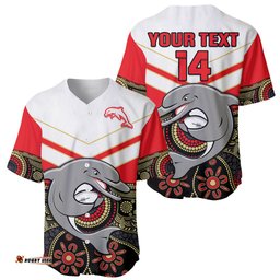 Custom Text And Number Dolphins Rugby Baseball Jersey Shirt Indigenous Dynamic Version 03