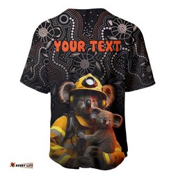 Personalised Paws For Australia Baseball Jersey Shirt Bushfire Awareness Indigenous Aboriginal