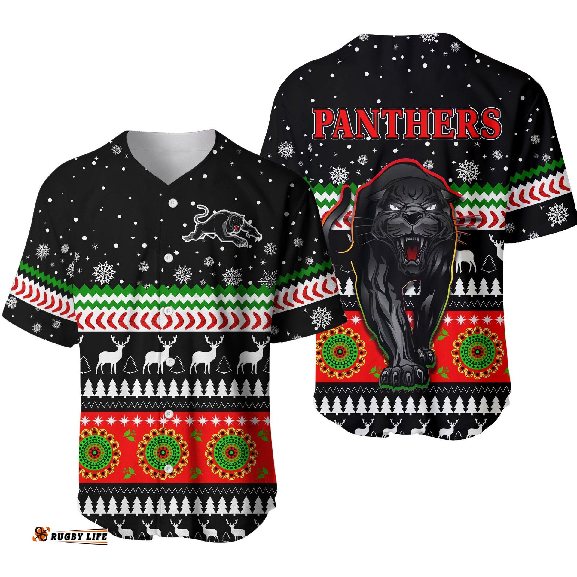 Panthers Baseball Jersey Shirt Penrith Christmas The Riff
