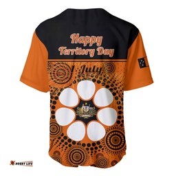 1 July Australia Territory Day Baseball Jersey Shirt Aboriginal Pattern