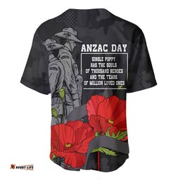 ANZAC Day Baseball Jersey Shirt Soldiers Fighting at War