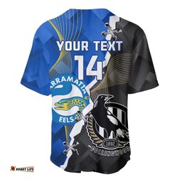 Custom Magpies Football And Eels Rugby Baseball Jersey Shirt Dynamic Style