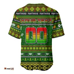 Personalized Panthers Rugby Xmas Baseball Jersey Shirt Australia NRL Mascot