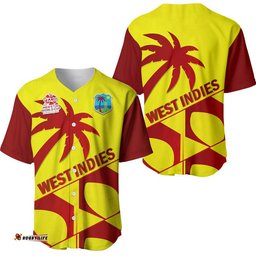 West Indies Windies Cricket Men's T20 World Cup Baseball Jersey Shirt